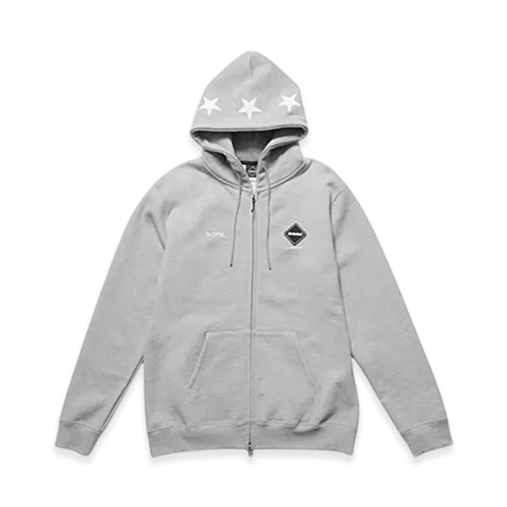 F.C.Real Bristol 5-Star Zip-Up Sweat Hoodie "Gray"
