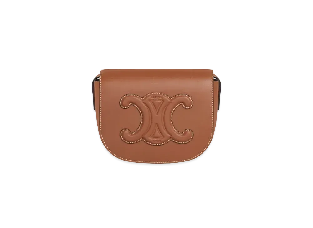 CELINE Folco Cuir Triomphe In Smooth Calfskin "Tan"