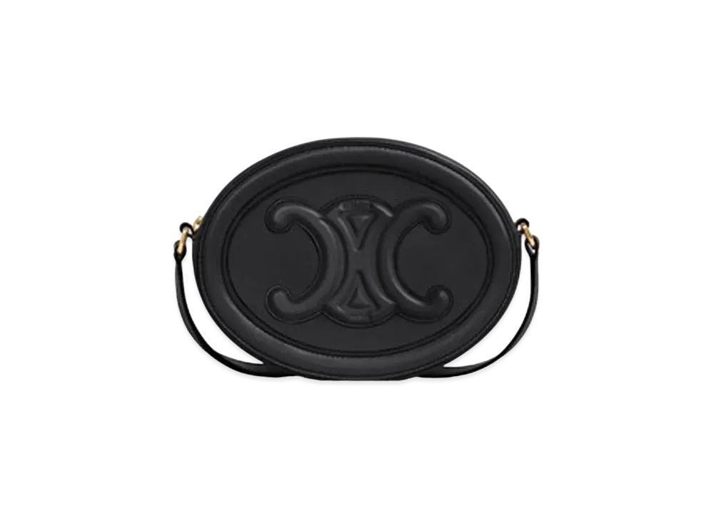 CELINE Oval Bag Cuir Triomphe in Smooth Calfskin "Black"
