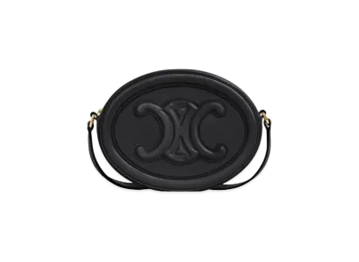 CELINE Oval Bag Cuir Triomphe in Smooth Calfskin "Black"