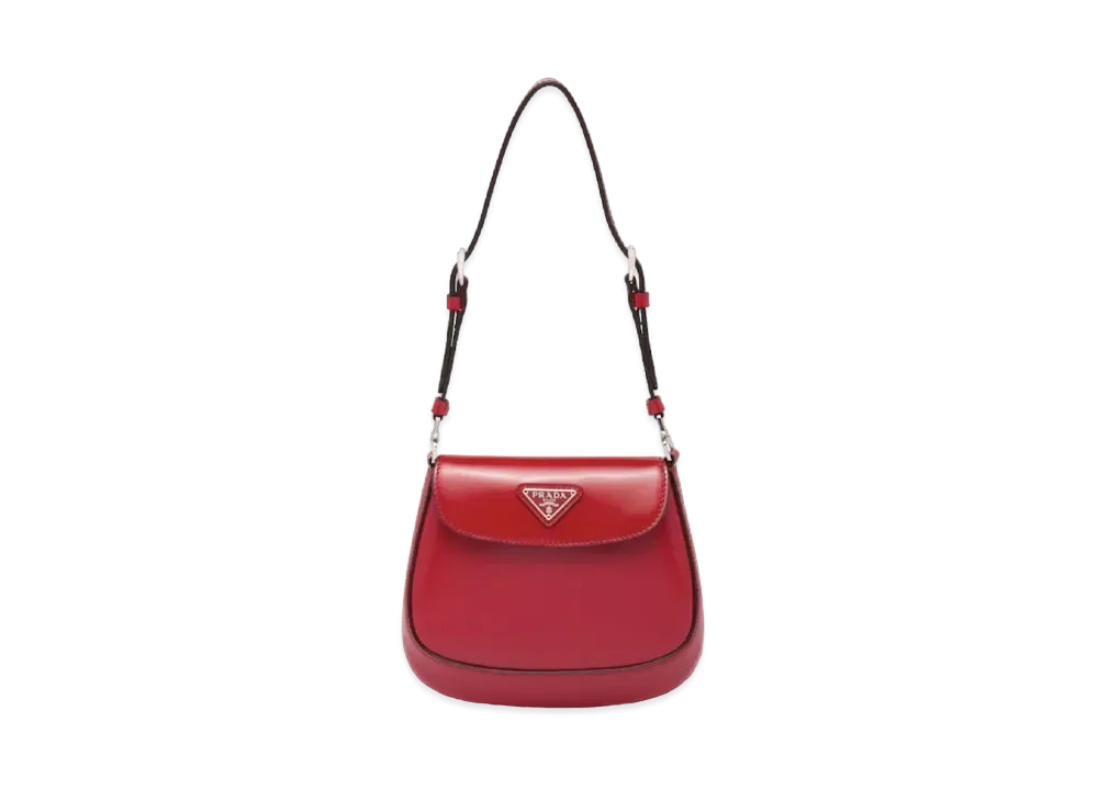 PRADA Creo Brushed Leather Mini Bag "Red"