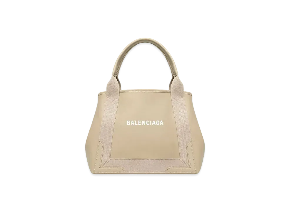 BALENCIAGA Women's Navy Small Cabas "Brown"