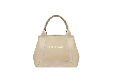 BALENCIAGA Women's Navy Small Cabas "Brown"