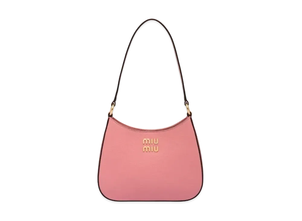 MIU MIU Madras Leather Shoulder Bag "Pink"