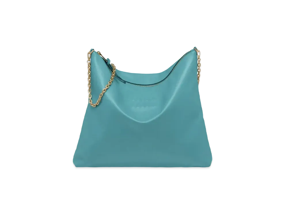 MIU MIU Leather Shoulder Bag "Peacock Blue"