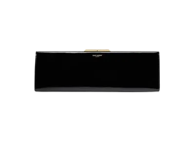 Saint Laurent Midnight Large Clutch In Patent Leather "Black"