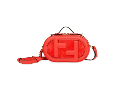 FENDI Cam Small Leather / Suede Mini Bag "Red"