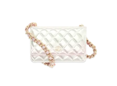 CHANEL Chain Wallet Metallic Lambskin "Gold/Pink"