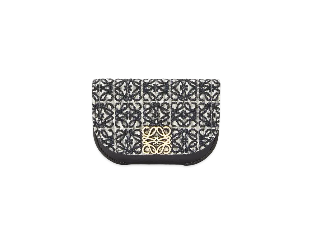 LOEWE Goya Cardholder In Anagram Jacquard And Calfskin "Navy/Black"