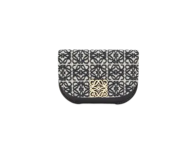 LOEWE Goya Cardholder In Anagram Jacquard And Calfskin "Navy/Black"