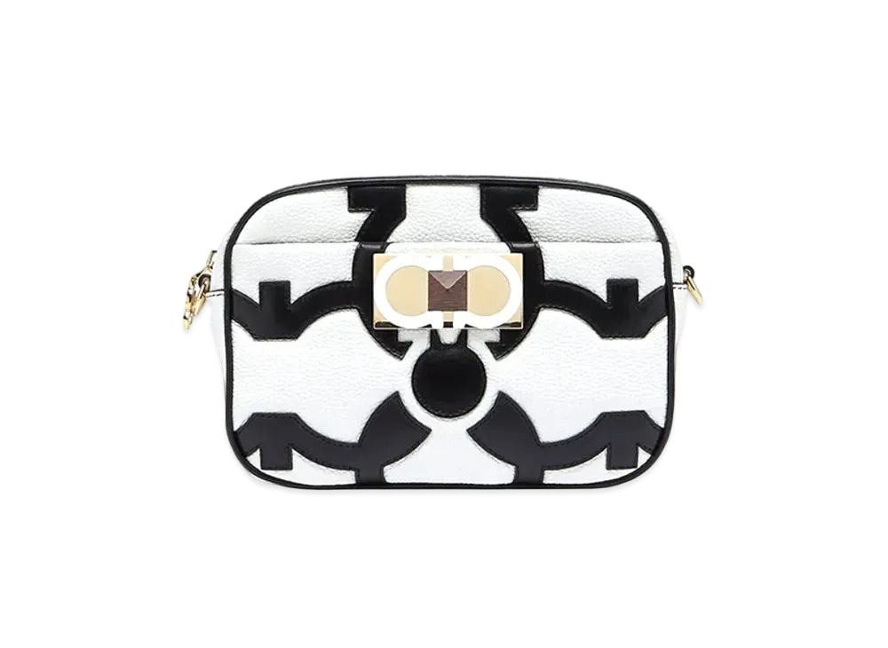 Salvatore Ferragamo Camera Case "White/Black"