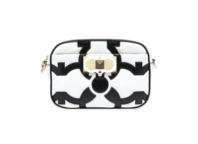 Salvatore Ferragamo Camera Case "White/Black"