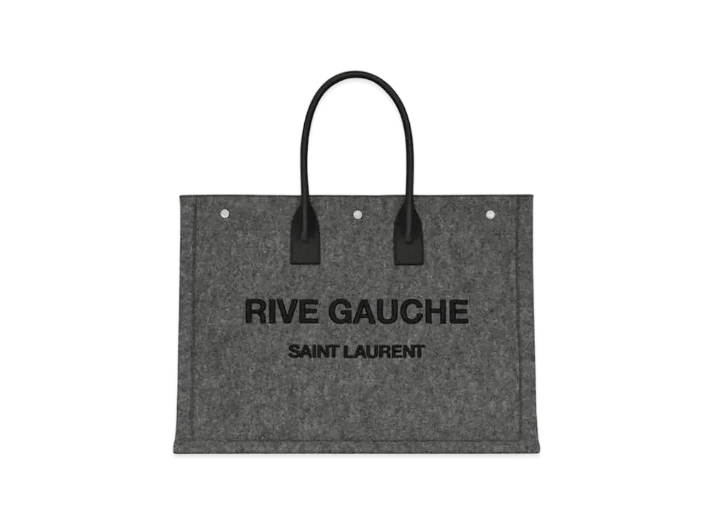 Saint Laurent Rive Gauche Tote Bag In Felt and Leather "Tokyo Black"