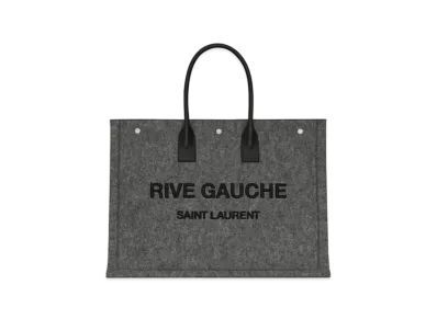 Saint Laurent Rive Gauche Tote Bag In Felt and Leather "Tokyo Black"