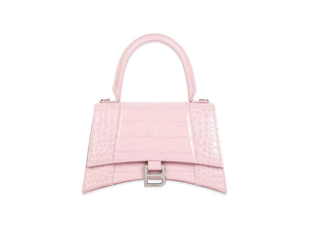 BALENCIAGA Women's Hourglass Small Top Handle Bag "Pink"