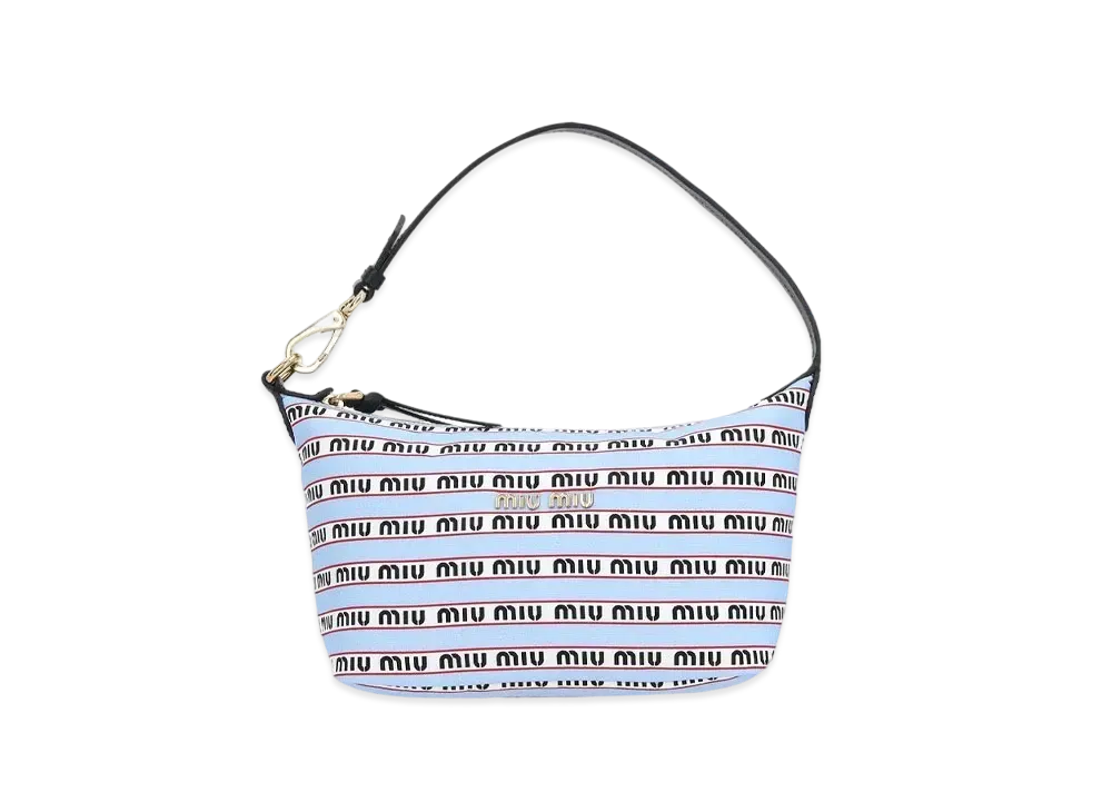 MIU MIU Miu Spirit Printed Faille Mini Bag "Celeste"