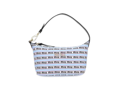 MIU MIU Miu Spirit Printed Faille Mini Bag "Celeste"