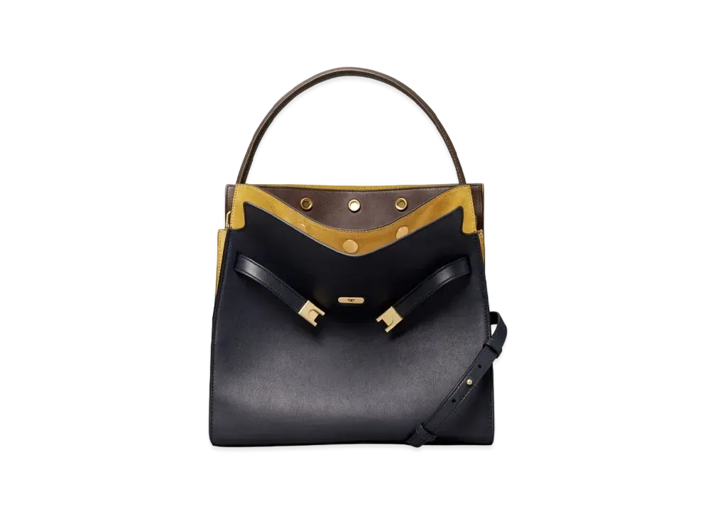 Tory Burch Lee Radziwill Double Bag "Navy"