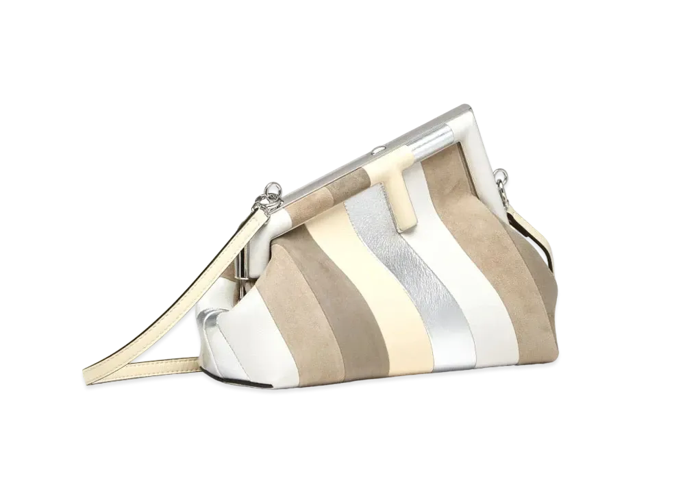 FENDI Fendi First Small Leather Bag & Inlay "Brown"