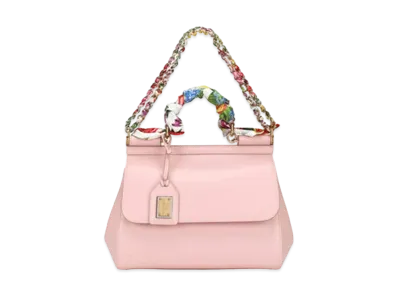 Dolce&Gabbana Sicily Bag Medium Dauphine Calfskin Scarf "Pink"