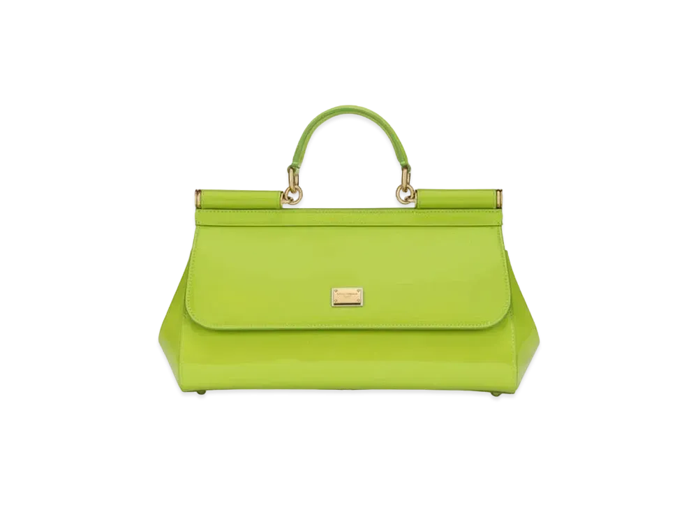 Dolce&Gabbana Sicily Bag Medium Enamel "Green"