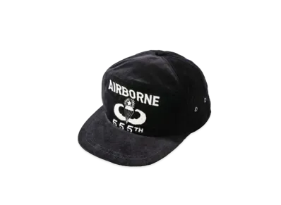 THE REAL McCOY'S VELVET SOUVENIR CAP / AIRBORNE "Black"