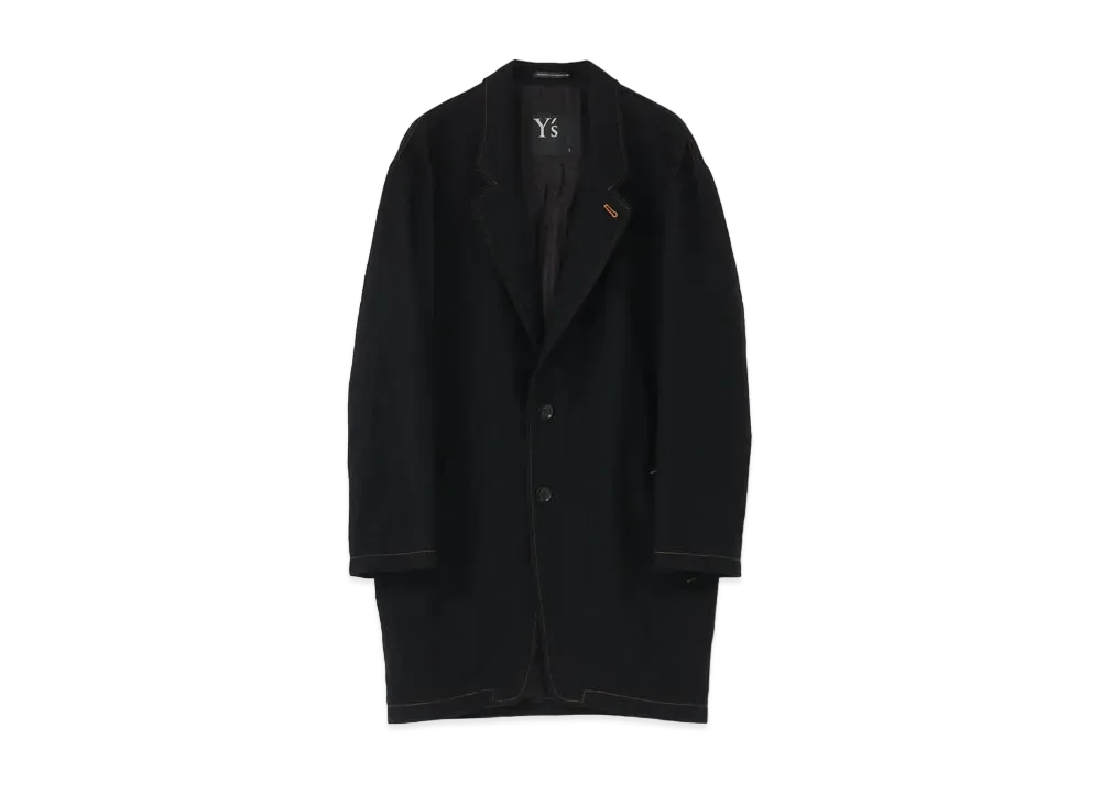 Yohji Yamamoto Y's WOOL TWILL FELTING FINISH I LINE TAILORED JACKET "Black"