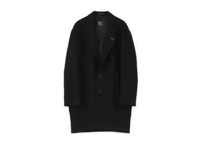 Yohji Yamamoto Y's WOOL TWILL FELTING FINISH I LINE TAILORED JACKET "Black"