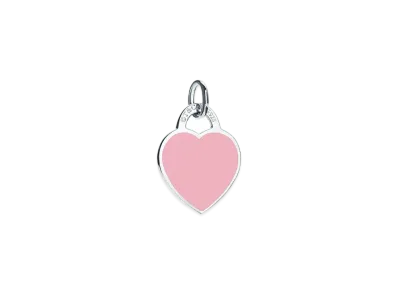 Tiffany & Co. Return to Tiffany Pink Heart Tag Charm "Silver"