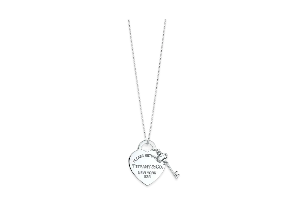 Tiffany & Co. Return to Tiffany Heart Tag Key Pendant Medium "Sterling Silver"