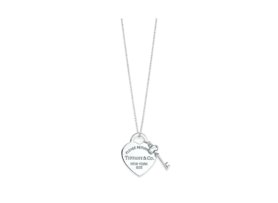 Tiffany & Co. Return to Tiffany Heart Tag Key Pendant Medium "Sterling Silver"
