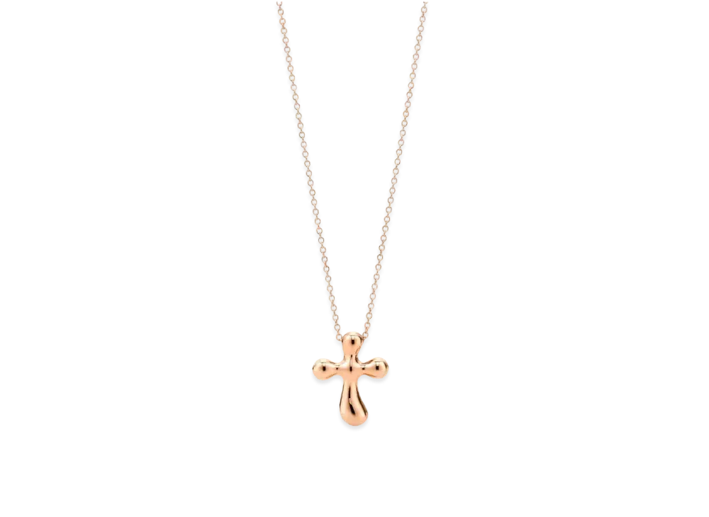 Tiffany & Co. Elsa Peretti Cross Pendant 18K "Rose Gold"