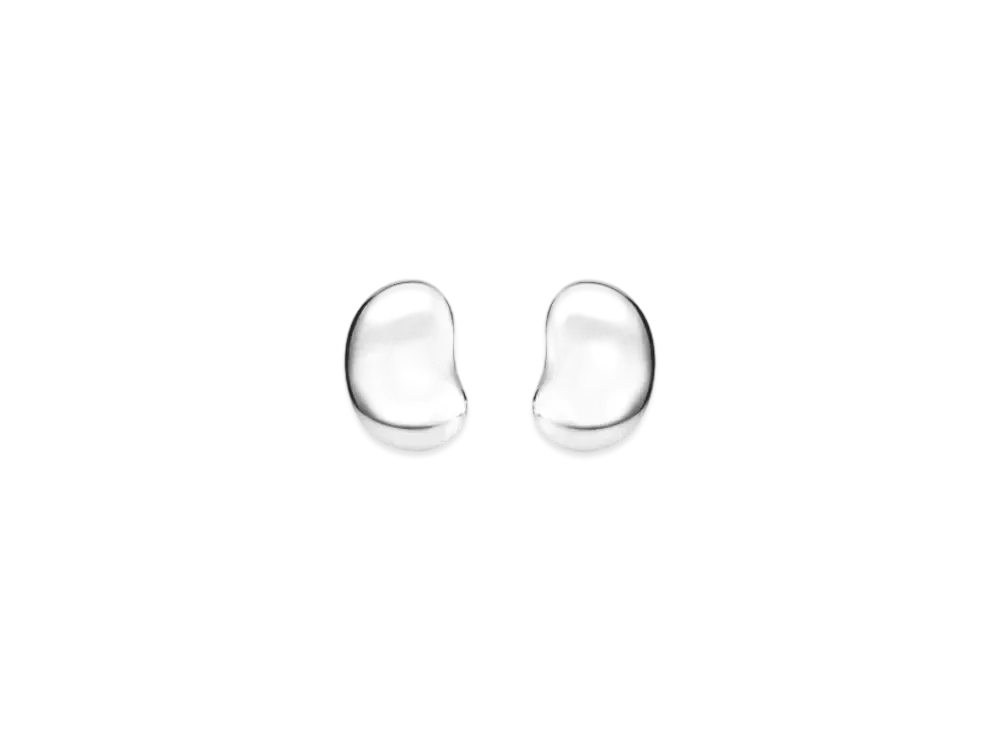 Tiffany & Co. Elsa Peretti Bean Design Earrings "Silver"