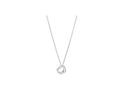 Tiffany & Co. Elsa Peretti Open Heart Pendant 16" Chain + 11mm "Sterling Silver"