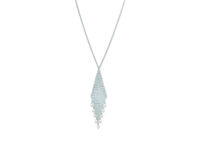 Tiffany & Co. Elsa Peretti Mesh Fringe Pendant Freshwater Pearl "Silver"