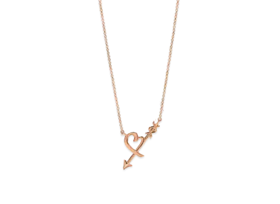 Tiffany & Co. Paloma Picasso Graffiti Heart & Arrow Pendant 18K "Rose Gold"