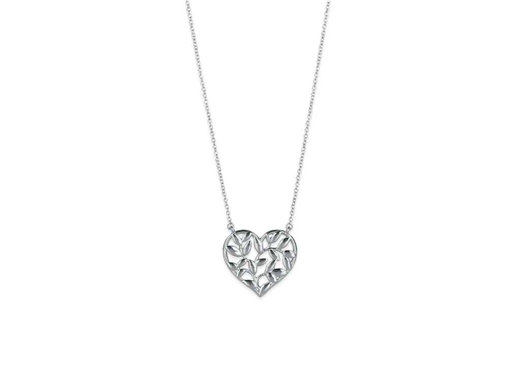 Tiffany & Co. Paloma Picasso Olive Leaf Heart Pendant "Silver"