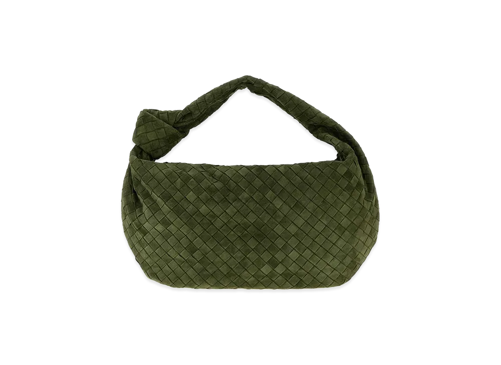 Bottega Veneta Women's Suede Jodie Shopping Bag "Dark Green"