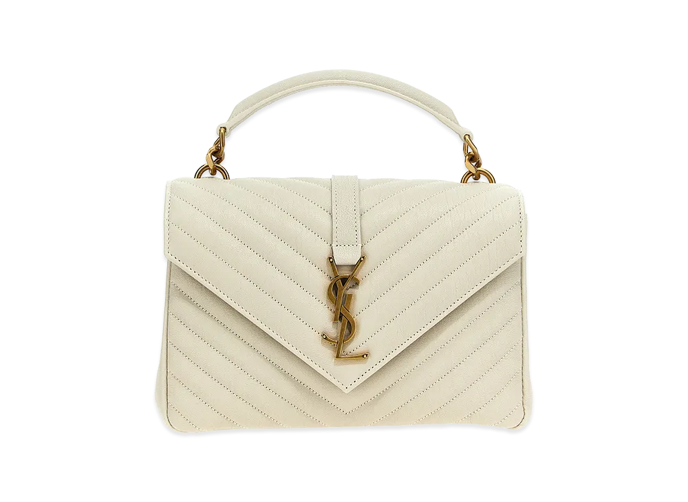 Saint Laurent Women's College Crossbody Bag "White"