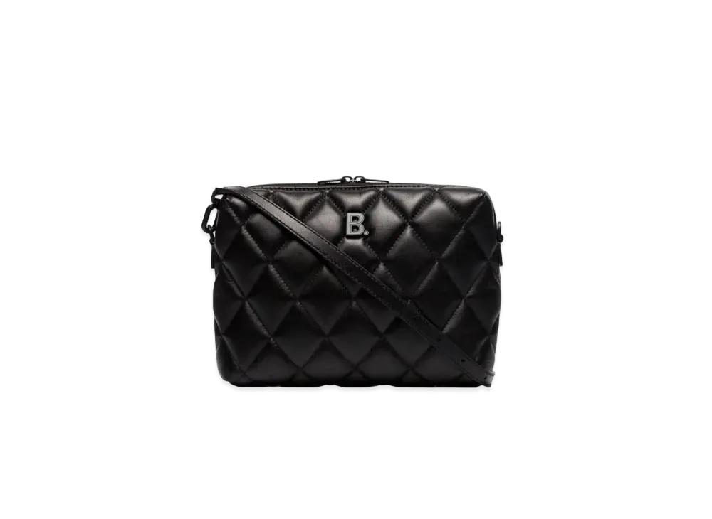 BALENCIAGA Leather Wo Crossbody Bag "Black"