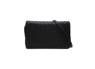 Bottega Veneta Intrecciato Shoulder Bag "Black"