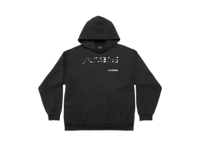 BALENCIAGA MENS Hand Drawn Balenciaga Hoodie Medium Fit "Black"