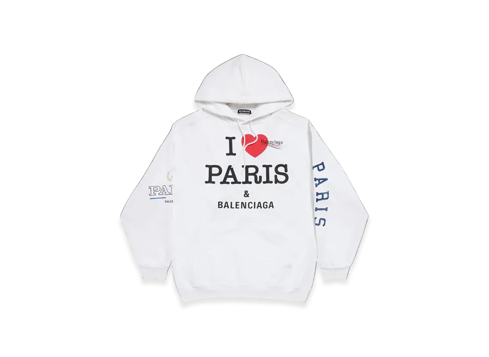 BALENCIAGA New Year Series 25 Overlayer Political Campaign Hoodie Medium Fit "White"