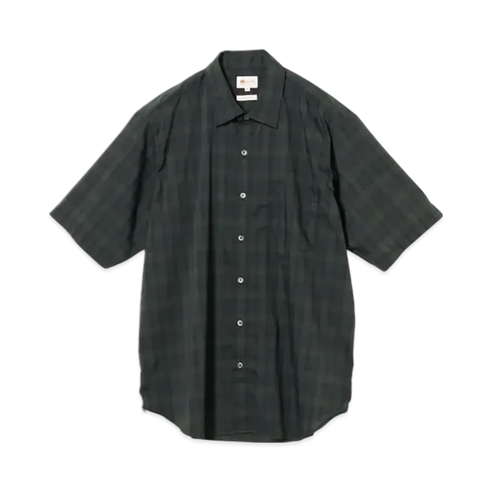 BEAMS Dotair Mesh Check Shirt "BlackWatch"