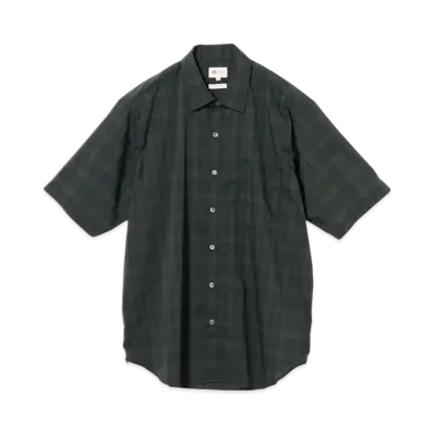 BEAMS Dotair Mesh Check Shirt "BlackWatch"