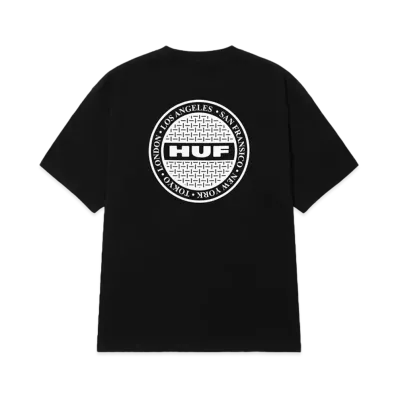 HUF Summer Splash Collection Manhole Tee "Black"