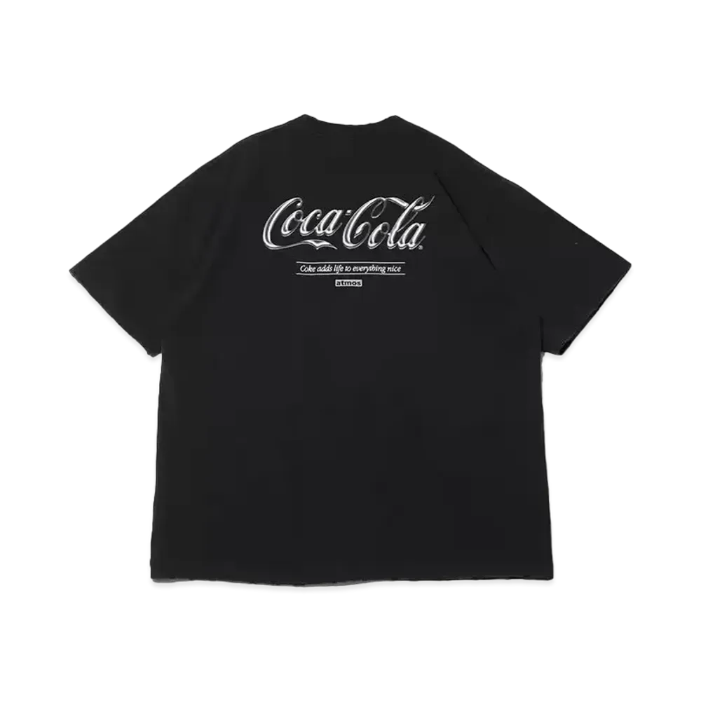 Coca-Cola x atmos Metallic Logo T-shirts "Black"