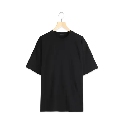 COMOLI Cotton Jersey Short Sleeve T-Shirt "Black"
