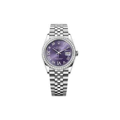 ROLEX Datejust 36 Oystersteel & White Gold Diamonds "Purple"