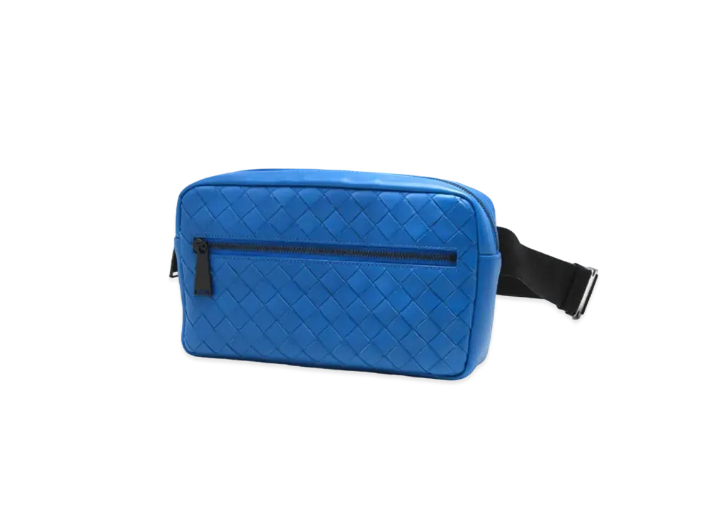 Bottega Veneta Intrecciato Belt Bag "Sapphire"